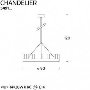 CHANDELIER BY FONTANA ARTE