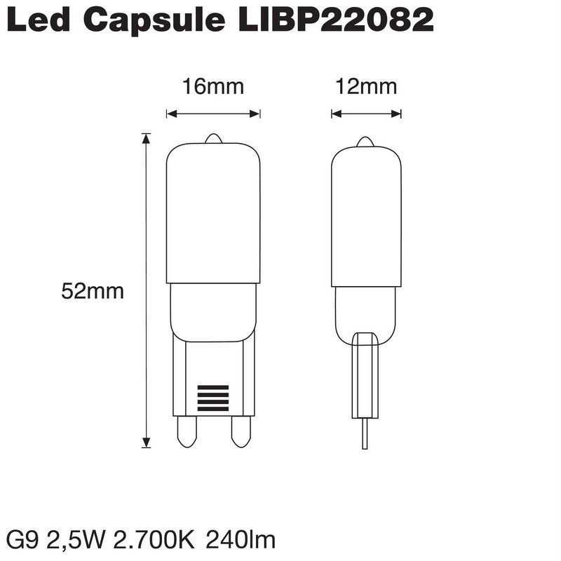 Ampoule G9 avec 2.5W de puissance LED Insmat Iluminación