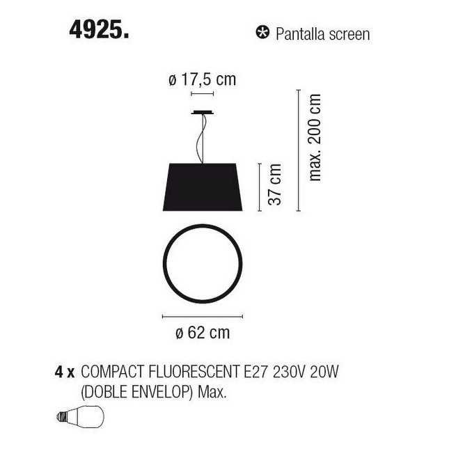 WARM COLGANTE PANTALLA SCREEN DE VIBIA