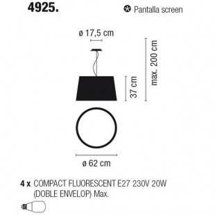 WARM COLGANTE PANTALLA SCREEN DE VIBIA